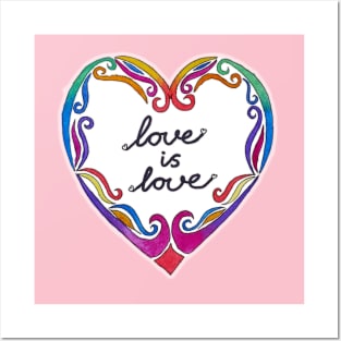 Rainbow Heart Posters and Art